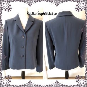 Petite Sophisticate Blazer Blueish/Gray Size 10
